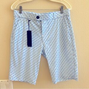 Greyson NWT Dances With Wolves Short 30 Blue & White Measures as 33”